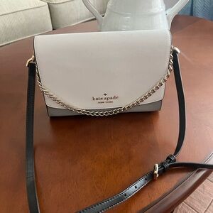 Kate Spade Cream Crossbody Bag with Chain Strap